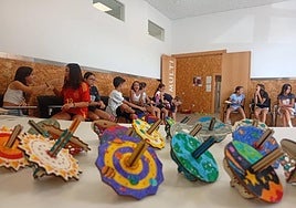 Varios niños, durante una de las actividades organizadas por el Ayuntamiento de Carbajosa.