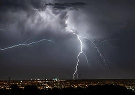 Rayos, en el cielo salmantino.