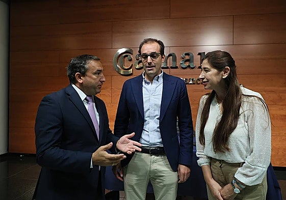Eloy Ruiz, Alberto Díaz y Reyes Gallego, en la presentación de la Feria.
