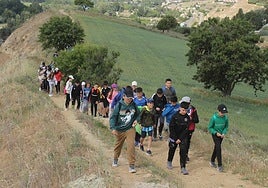 Niños participando en una excursión de 'Cabrerizos Educa', la 'Ruta de la Cornisa'.