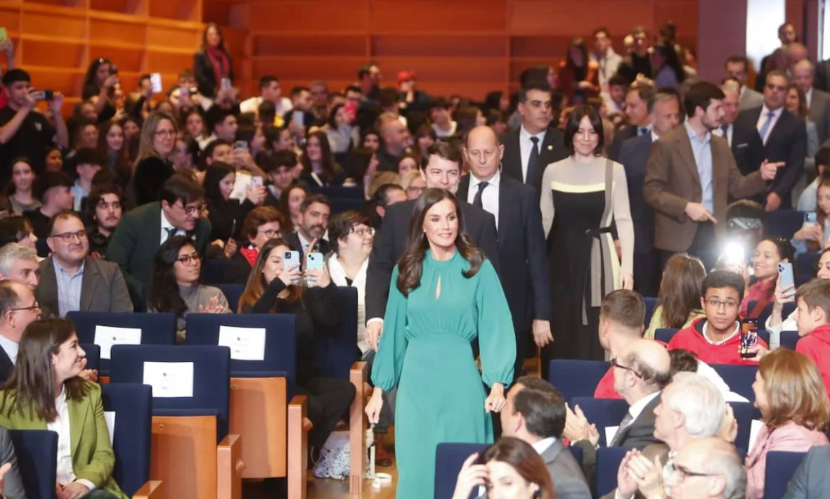 La Reina Letizia en su última visita a Salamanca.