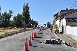 Las obras de las travesías de Pedrosillo.