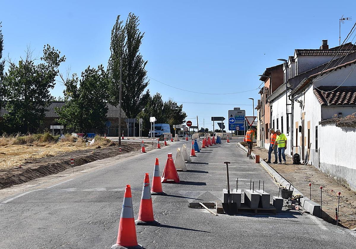 Las obras de las travesías de Pedrosillo.