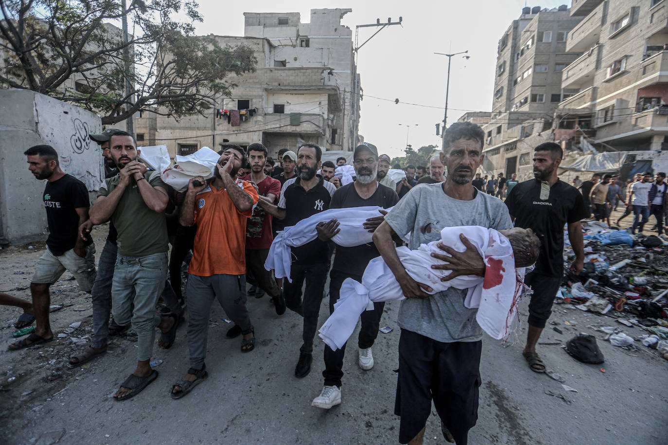 Dramáticas imágenes en Palestina.