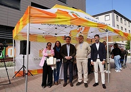 Pedro Martínez Córdoba -en el centro- durante la presentación de la III Semana del Comercio.