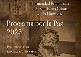 Cartel anunciador de la Hermandad Franciscana.