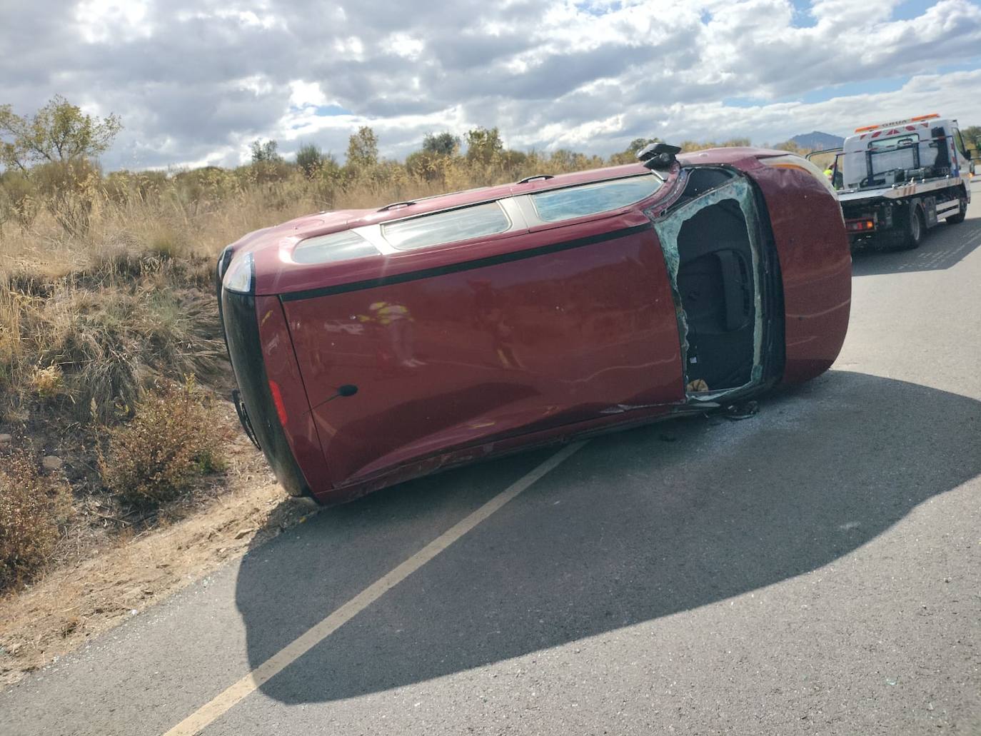 Imagen del accidente en Sorihuela.