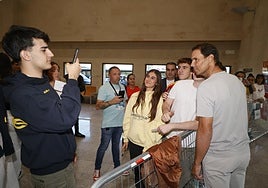 Rafa Nadal a su llegada a Matacán