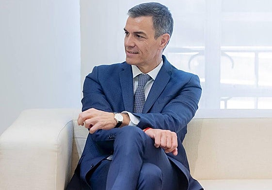 El presidente del Gobierno, Pedro Sánchez, en la Moncloa.