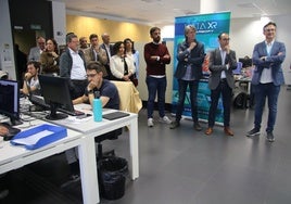 La visita de Carlos Martínez, al parque científico de la Universidad de Salamanca.