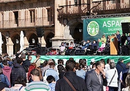 La Plaza Mayor acogió el acto del Día Mundial de la Parálisis Cerebral.