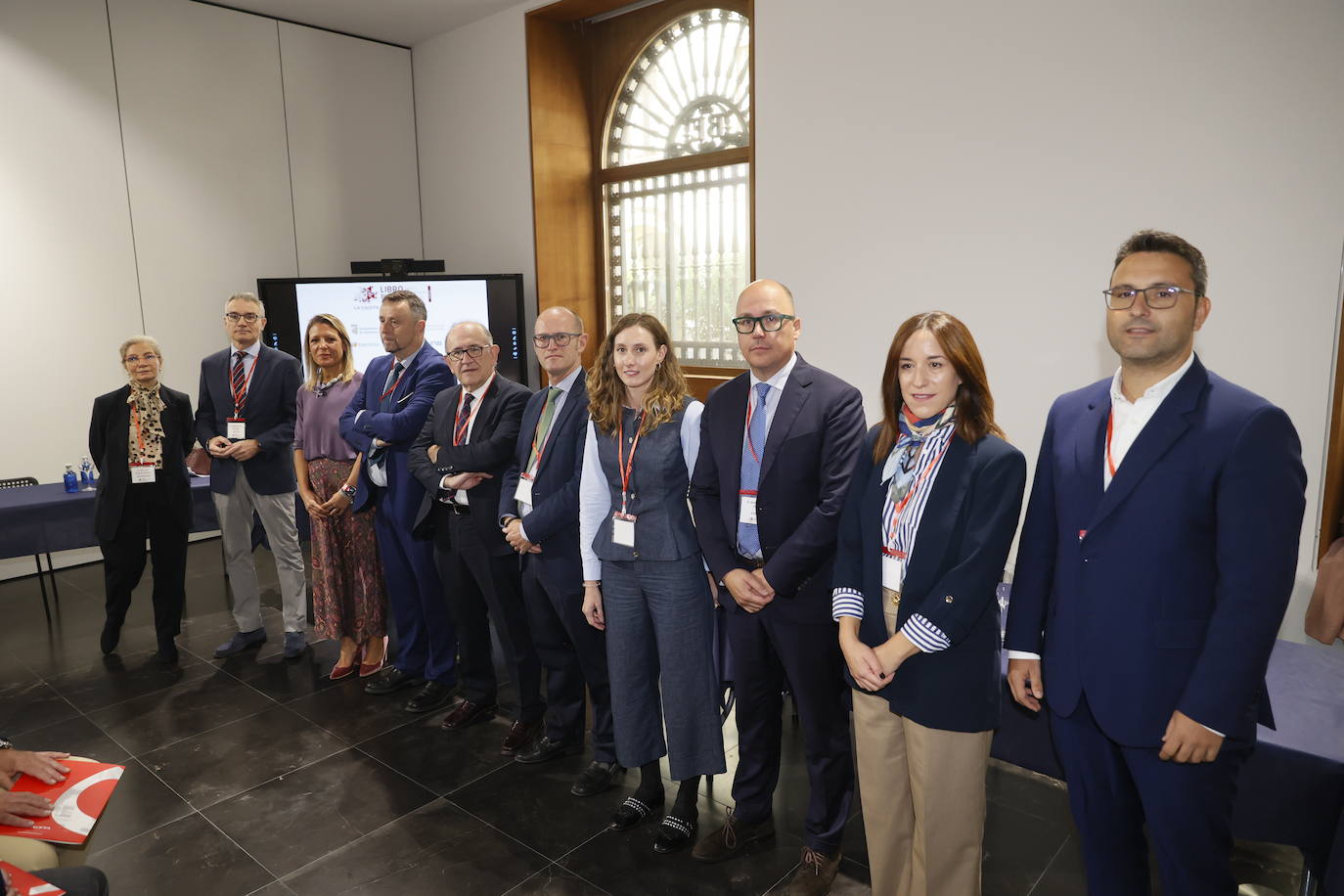 Marian Vicente (LA GACETA), Ángel García (ENUSA), María José Coca (Ayto. de Salamanca), Pedro Calero (Universidad de Salamanca), José Manuel Jiménez (Junta CyL), Miguel Calvo (Iberdrola), María Ercilla (FCC Medio Ambiente), Roberto Amor (CaixaBank), Pilar Sánchez (Diputación), Víctor Monsalvo (Aqualia).