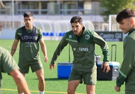 Iván Moreno, en el entrenamiento del martes en el anexo al Reina Sofía.