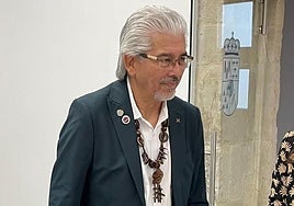 Alfonso Romero, durante su charla en la Torre de los Anaya.