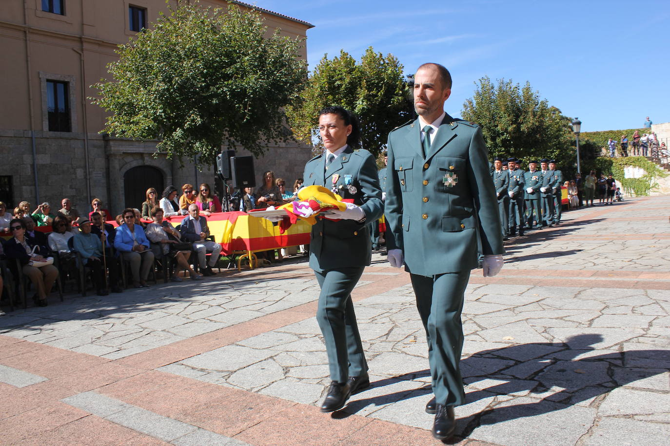 Solemnidad y fidelidad a la bandera, en los actos de la Guardia Civil de Ciudad Rodrigo