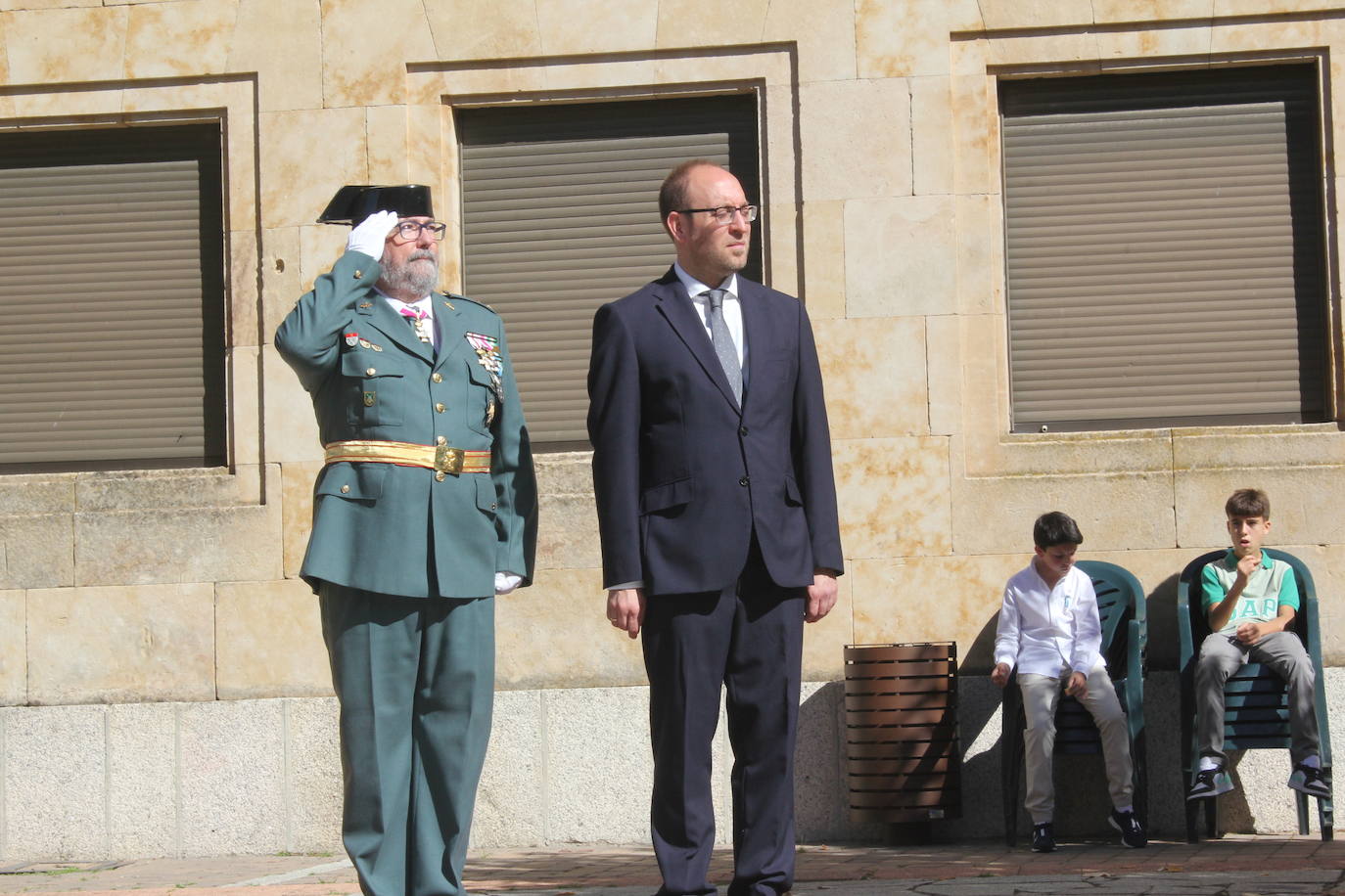 Solemnidad y fidelidad a la bandera, en los actos de la Guardia Civil de Ciudad Rodrigo