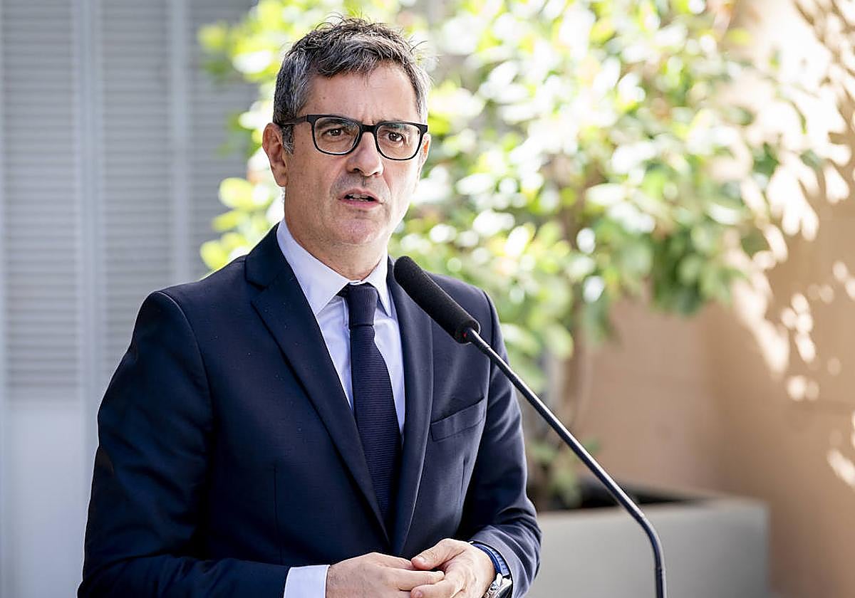 El ministro de Presidencia, Justicia y Relaciones con las Cortes, Félix Bolaños.