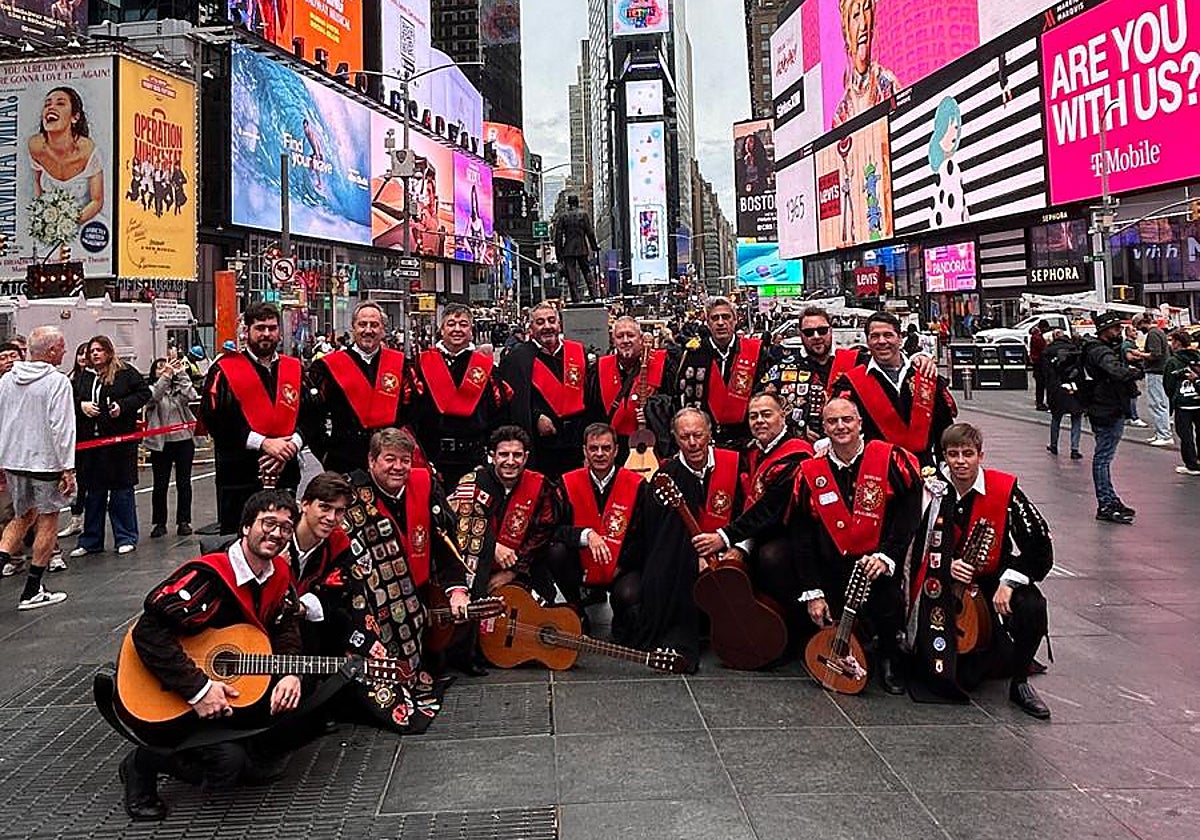 La Tuna de la Facultad de Derecho, en Times Square.