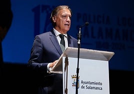 Carlos García Carbayo en el acto del Día de la Policía Local