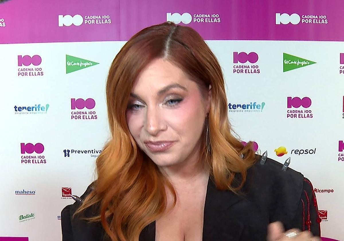 Leire Martínez, en el photocall de un evento.