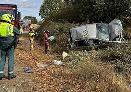 Imagen del accidente en Guijuelo.