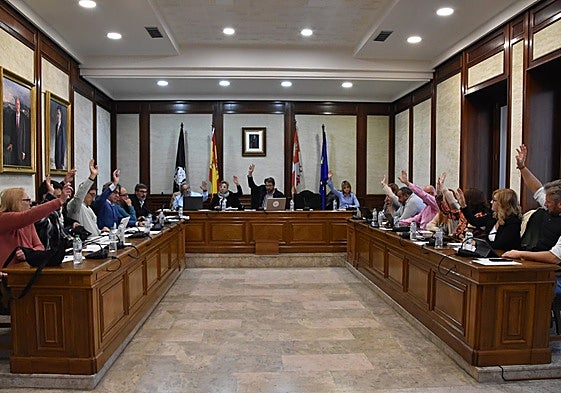 Imagen del pleno celebrado esta tarde en el Ayuntamiento de Béjar.