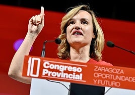 La ministra de Educación, Formación Profesional y Deportes y secretaria general del PSOE de Aragón, Pilar Alegría.