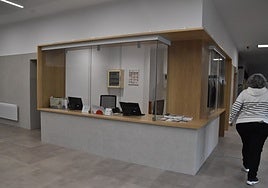 Nueva zona de recepción en la entrada de la Escuela en Béjar.
