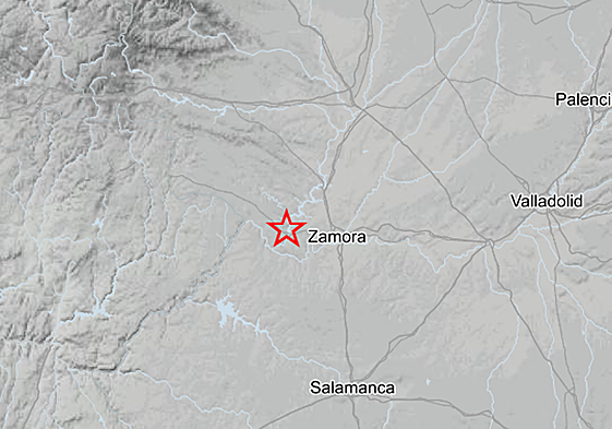 Imagen de la ubicación donde ha tenido lugar el terremoto.