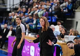 Anna Montañana, durante el partido contra el Panathinaikos.