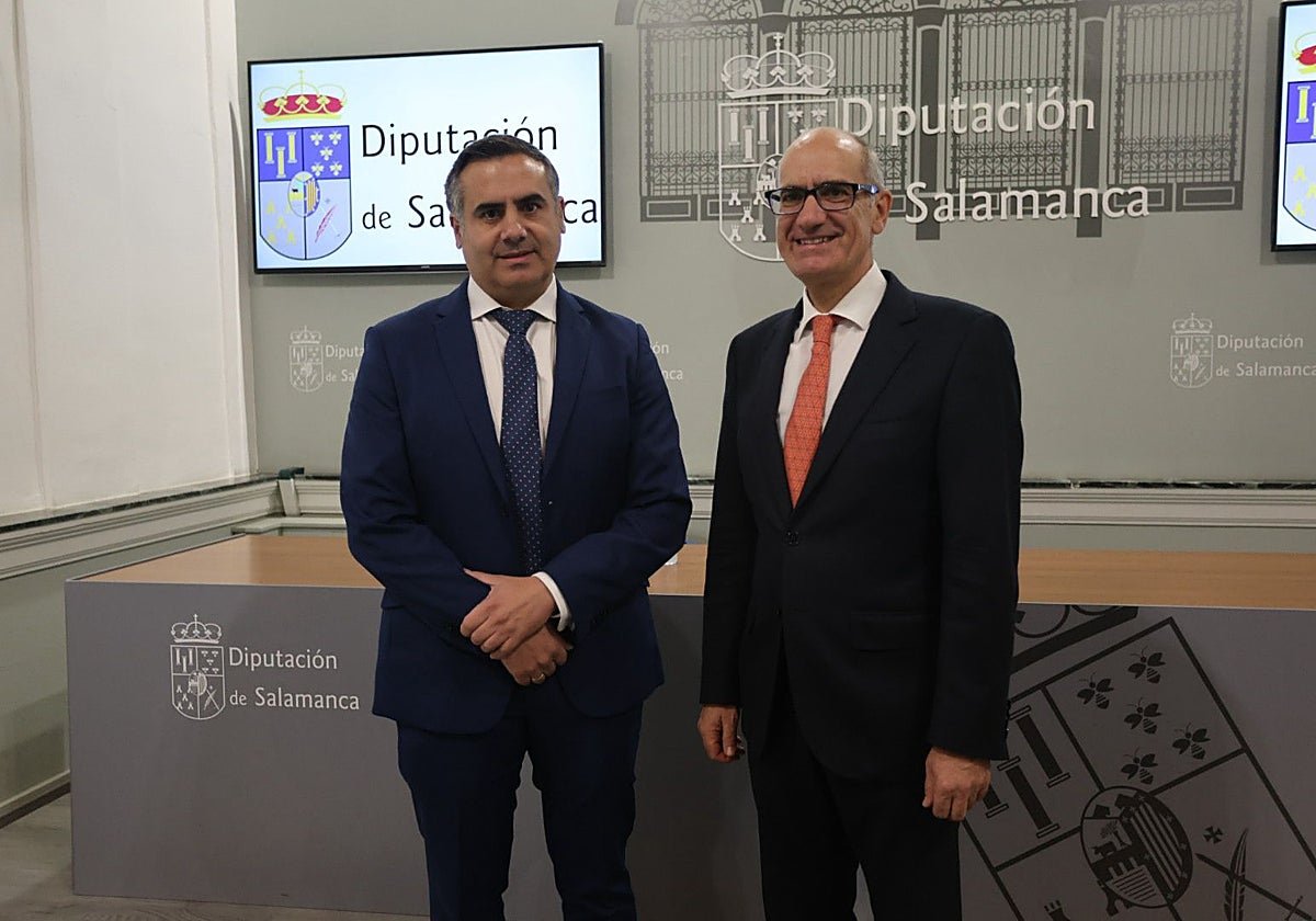 Javier Iglesias, presidente de la Diputación de Salamanca, y Antonio Labrador, diputado de Desarrollo Rural.