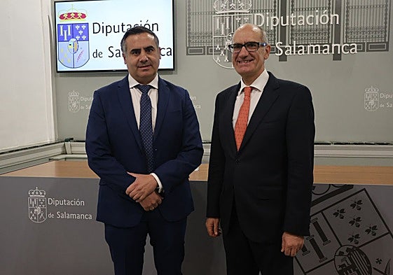 Javier Iglesias, presidente de la Diputación de Salamanca, y Antonio Labrador, diputado de Desarrollo Rural.