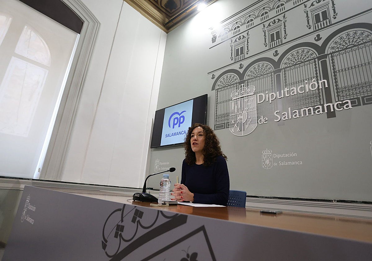 Pilar Sánchez, portavoz del Grupo Popular en la Diputación de Salamanca.