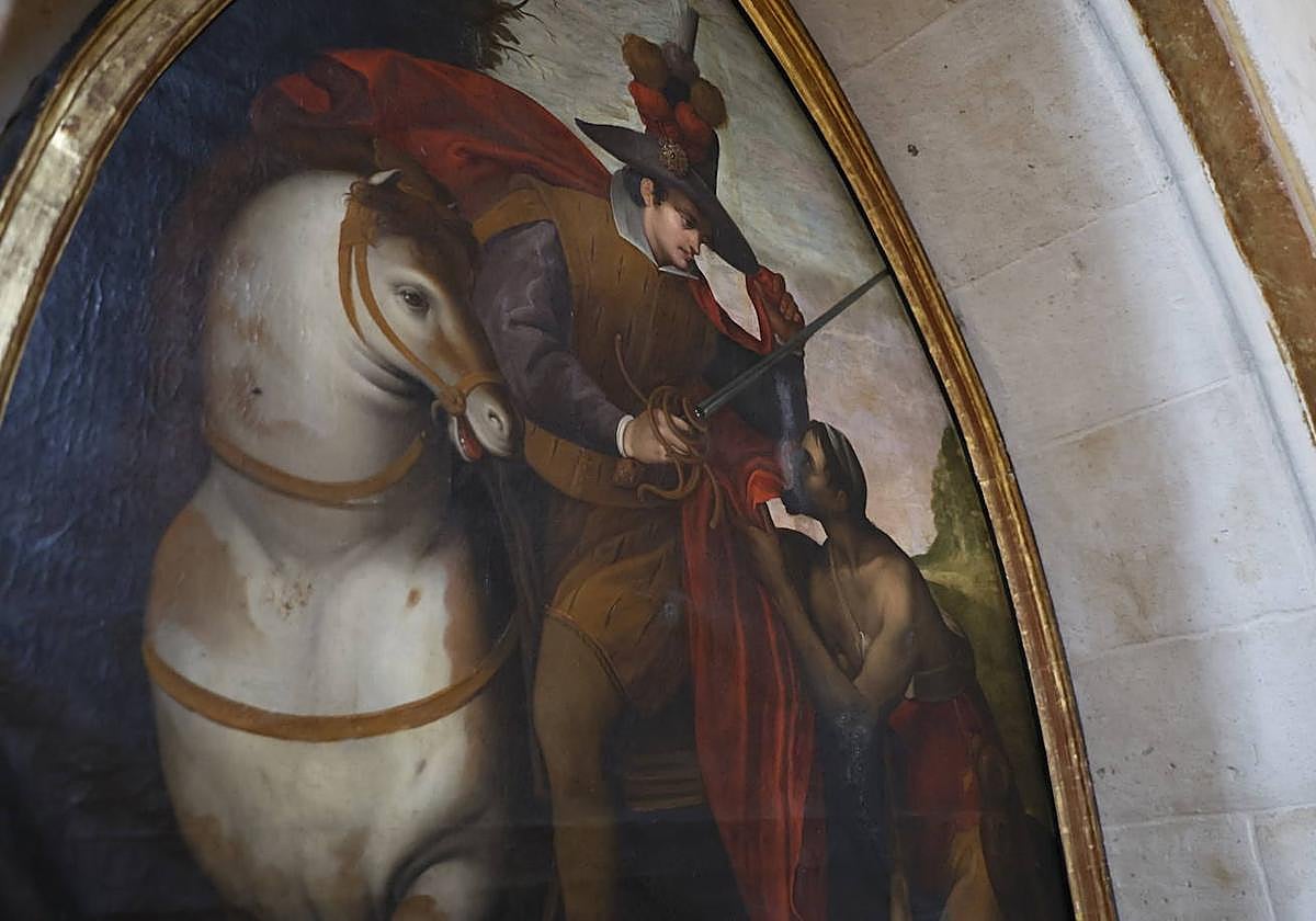 El cuadro 'San Martín repartiendo su capa con un mendigo'.