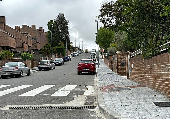 Calle de la urbanización Las Canteras en Villamayor de Armuña.