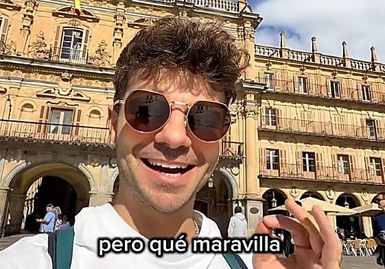 Pantallazo de uno de los vídeos que ha grabado 'Romancito' en Salamanca.