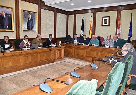 Imagen de la reunión de la Mancomunidad de Agua celebrada esta tarde de jueves en el Ayuntamiento de Béjar