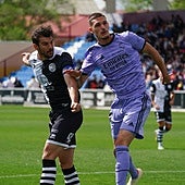 Carlos de la Nava, en el último Unionistas-Real Madrid Castilla en Las Pistas.