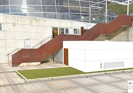 Recreación de la instalación de las bombas de calor en el Multiusos Sánchez Paraíso.