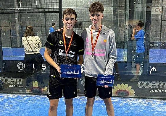 Samuel y Diego Rivas, tras obtener las medallas en el Campeonato de España.