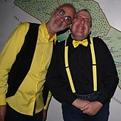 Edu Luky, junto a José de Luna, en su actuación en Castro Enríquez.