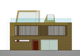 El diseño del futuro Centro de la Cantería de Morille que se emplazará en la plaza del Cura.