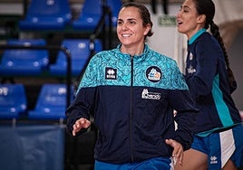 Andrea Vilaró, sonriente, en su vuelta tras la selección.