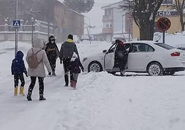 Imagen de una gran nevada en Salamanca.