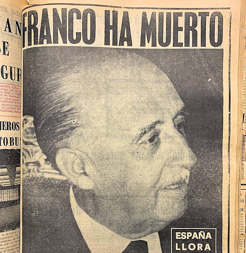 La portada de La Gaceta de Salamanca el 20 de noviembre de 1975.