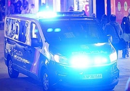 Un furgón de la Policía Nacional.