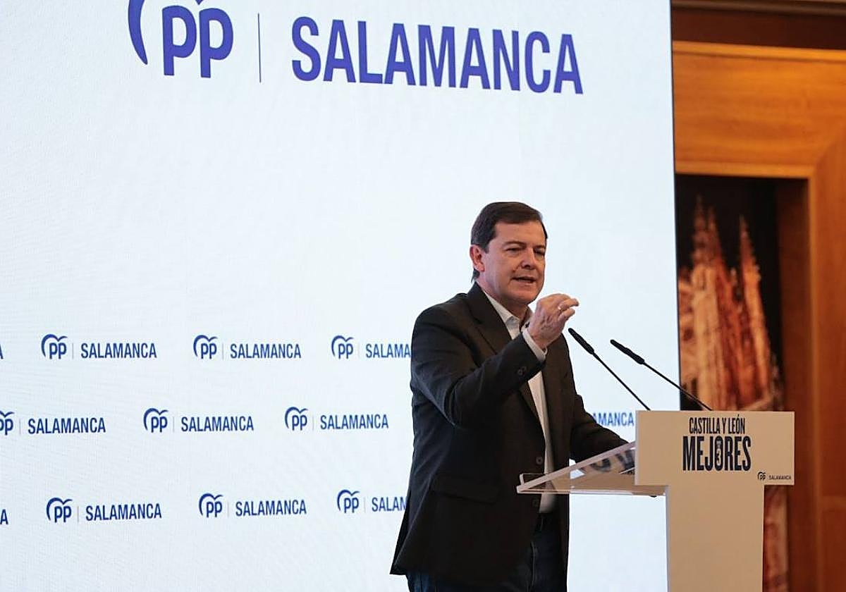 Mañueco, durante su intervención este viernes.