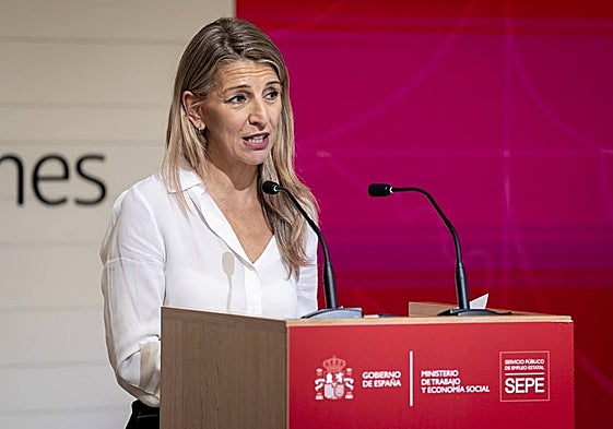 La ministra de Trabajo y Economía Social, Yolanda Díaz.