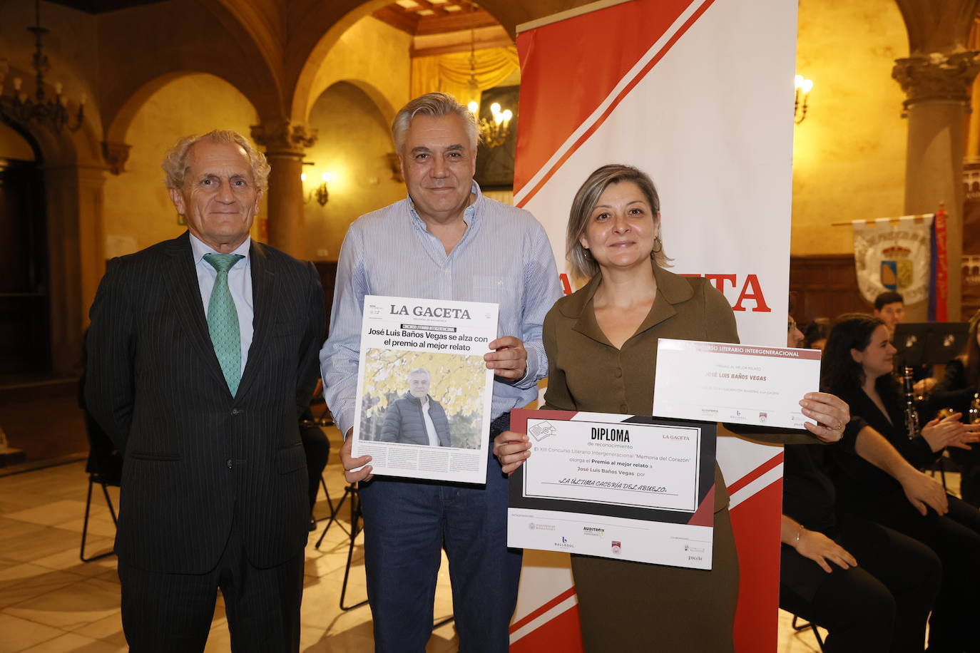 José Luis Baños, con Jaime González Lucas y Yolanda Cañizal.