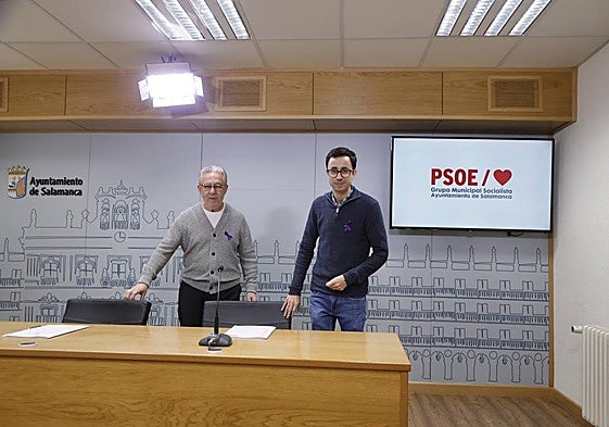 Los socialistas Fidel Francés y José Luis Mateos.